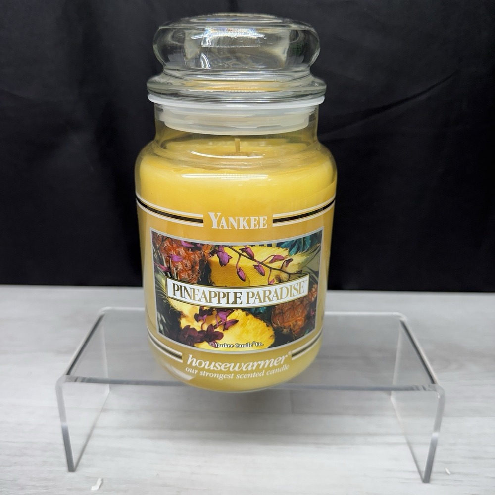 Yankee Candle Pineapple Paradise Black Band Housewarmer 22oz Rare Discontinued